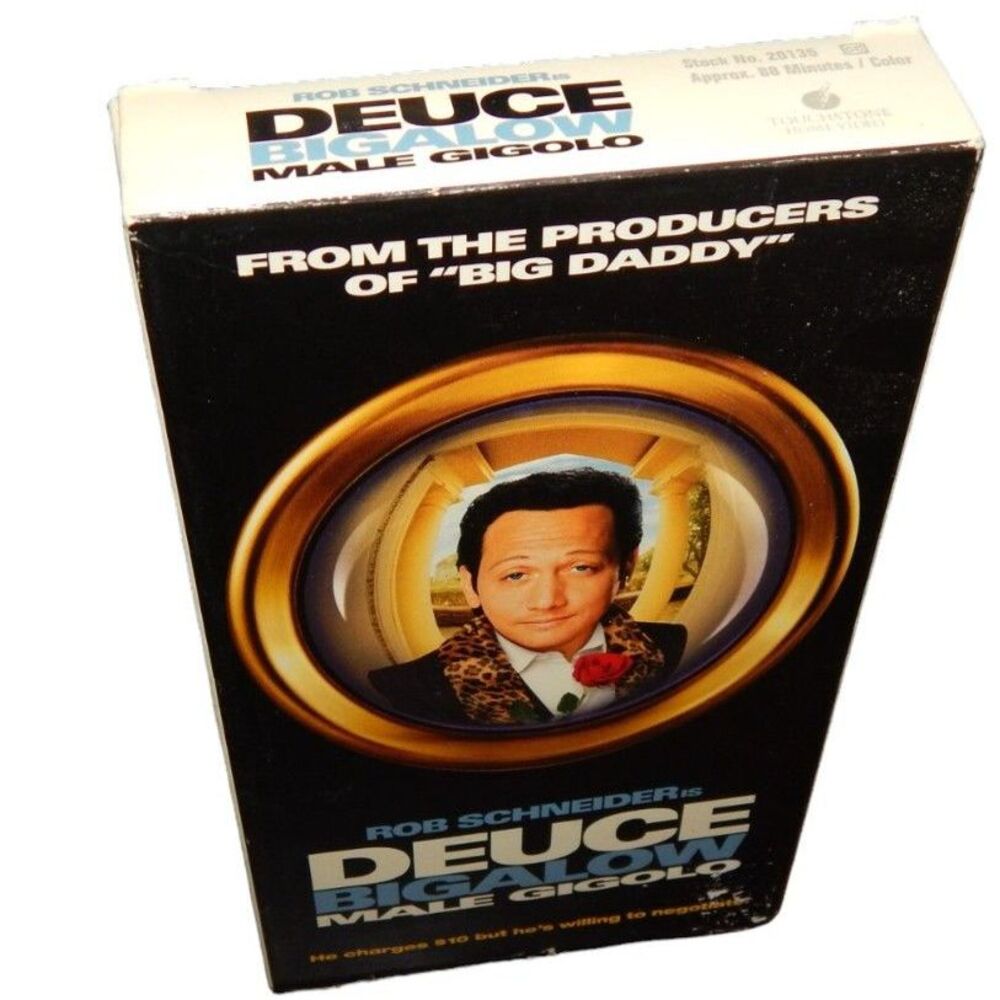 Deuce Bigalow Male Gigolo Rob Schneider vintage VHS in original paper case